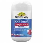 Natures Way Kids Smart Omega-3 Fish Oil Strawberry Flavour 50 Chewable Capsules