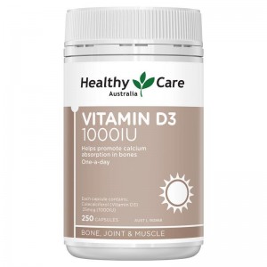 Healthy Care Vitamin D3 1000IU 250 softgel Capsules