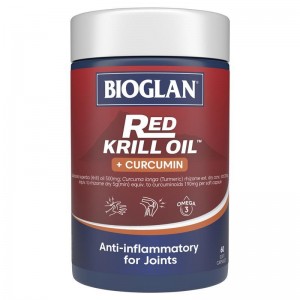 Bioglan 바이오글랜 레드 크릴오일 커큐민 60캡슐 Red Krill Plus Curcumin 60 Capsules