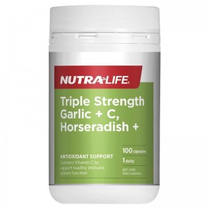 뉴트라라이프 고함량 마늘추출물 비타민C 호스래디쉬 100캡슐 NutraLife Triple Strength Garlic+C+Horseradish 100 Capsules