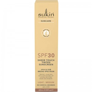 수킨 SPF 30 틴티드 라이트/미디엄 선스크린 로션 60ML Sunscreen Lotion