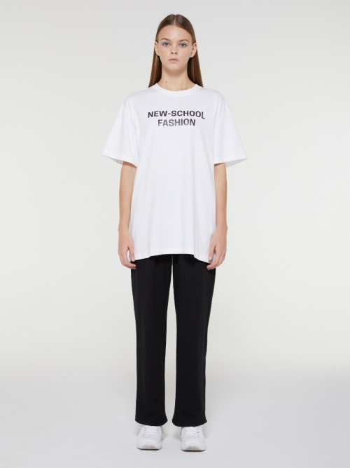Slogan Printed GENDERLESS T-shirt WHITE
