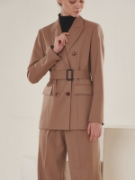 belted long jacket (bg)