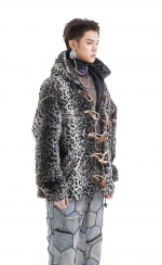 LSD COLLECTION_Wooden Toggle Button Fur Jacket