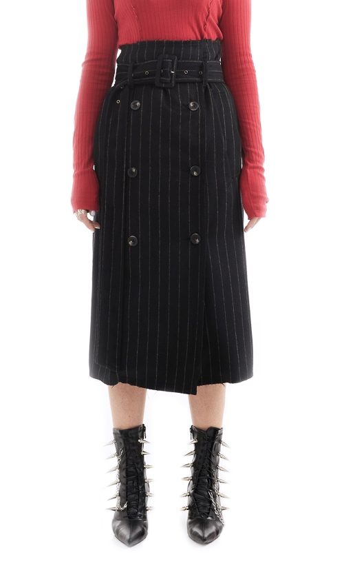 LSD COLLECTION_  Wool Trench Skirt