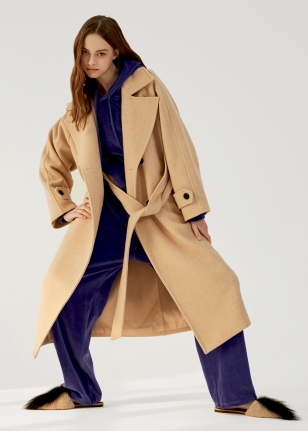 DOUBLE BUTTON WOOL COAT