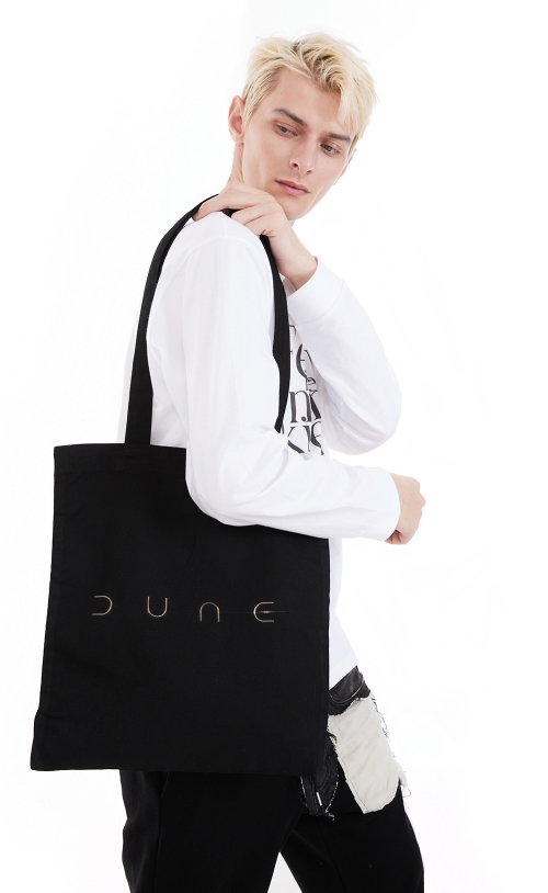 UL:KIN X DUNE_DUNE Logo Print Eco Bag_Black