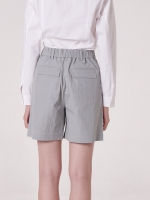 easy short pants_ khaki-grey
