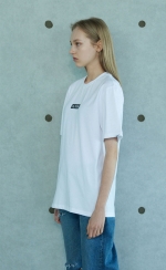 UL:KIN Box Logo Embroidery T-shirts_White