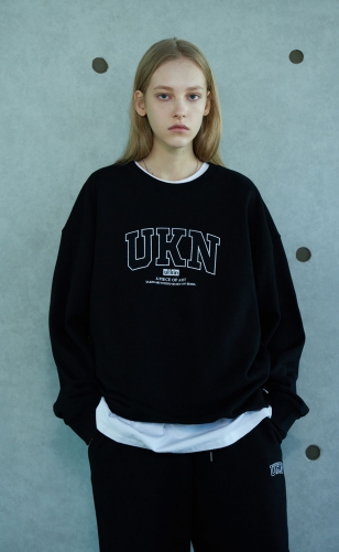 UL:KIN UKN Logo Embroidery Sweatshirts_Black