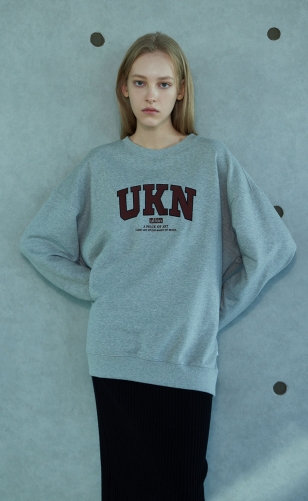 UL:KIN UKN Logo Embroidery Sweatshirts_Grey