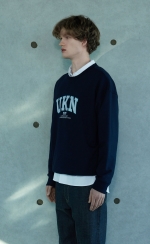 UL:KIN UKN Logo Embroidery Sweatshirts_Navy