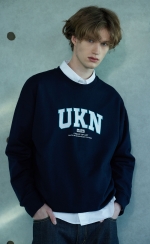 UL:KIN UKN Logo Embroidery Sweatshirts_Navy