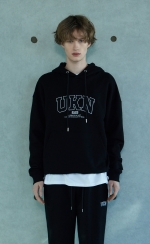 UL:KIN UKN Logo Embroidery Hoodie_Black