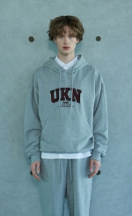 UL:KIN UKN Logo Embroidery Hoodie_Grey