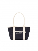 lettering canvas bag_s_navy