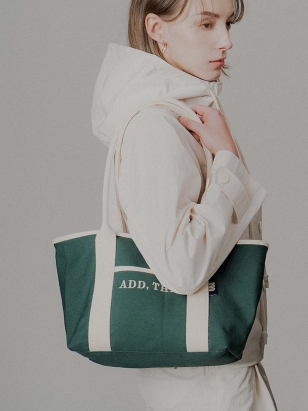 lettering canvas bag_s_green