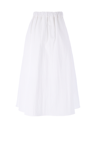 Aqua Linen A-line Skirt_White
