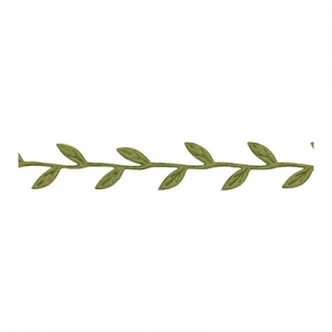 공예용 사틴 섬유리본 미니나뭇잎 올리브 2M