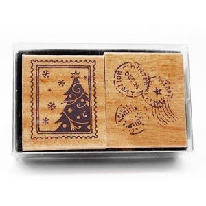 걸리쉬 스탬프 세트 - 크리스마스 세트 : 트리 우표와 소인