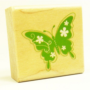 체리쉬 스탬프 G - 꽃 장식 나비
