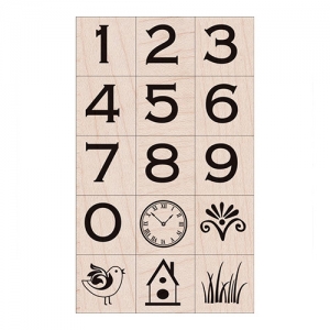 초서체 숫자 스탬프 세트 Copperplate Number Set